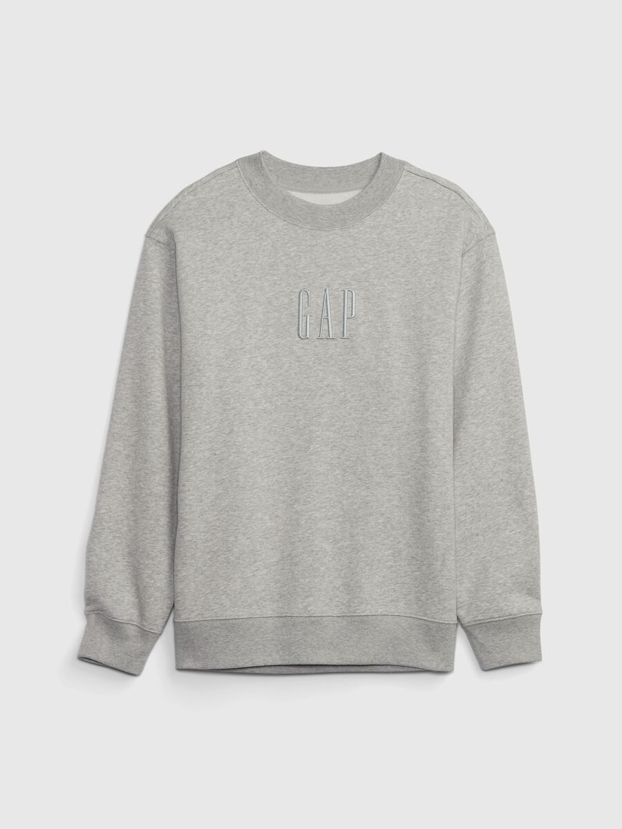 Boyfriend-fit sweatshirt with logo embroidery Woman_5