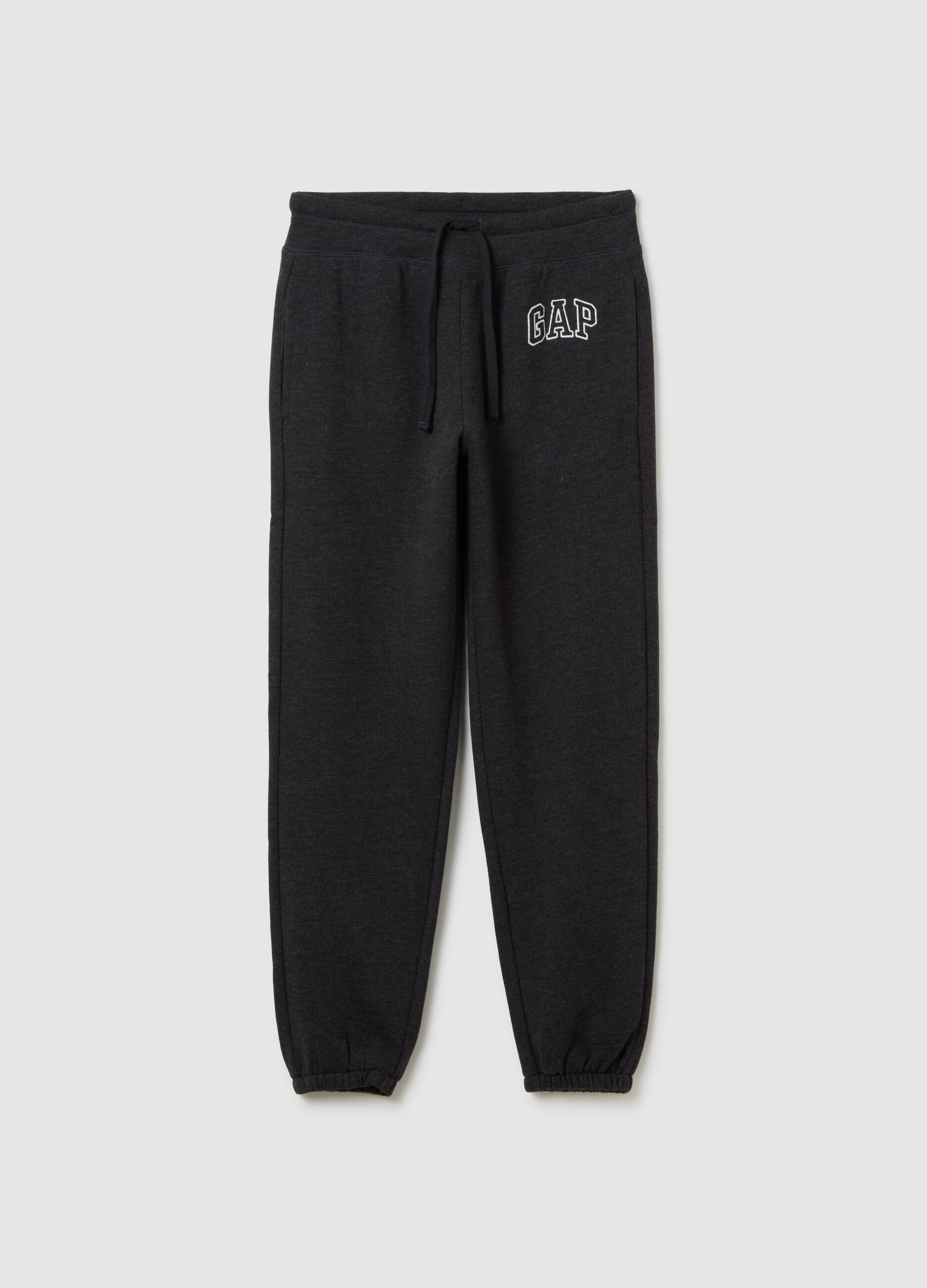 Cotton joggers with logo embroidery_1