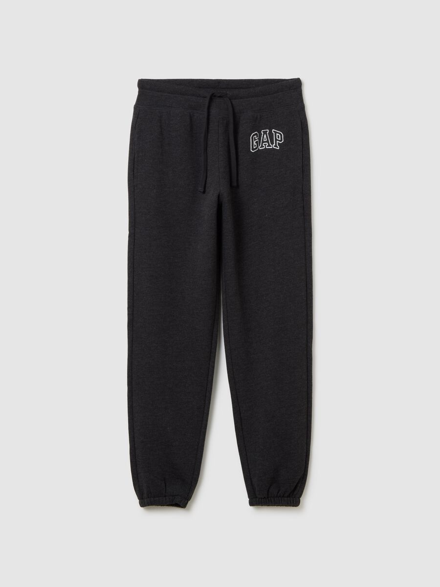 Cotton joggers with logo embroidery Woman_1