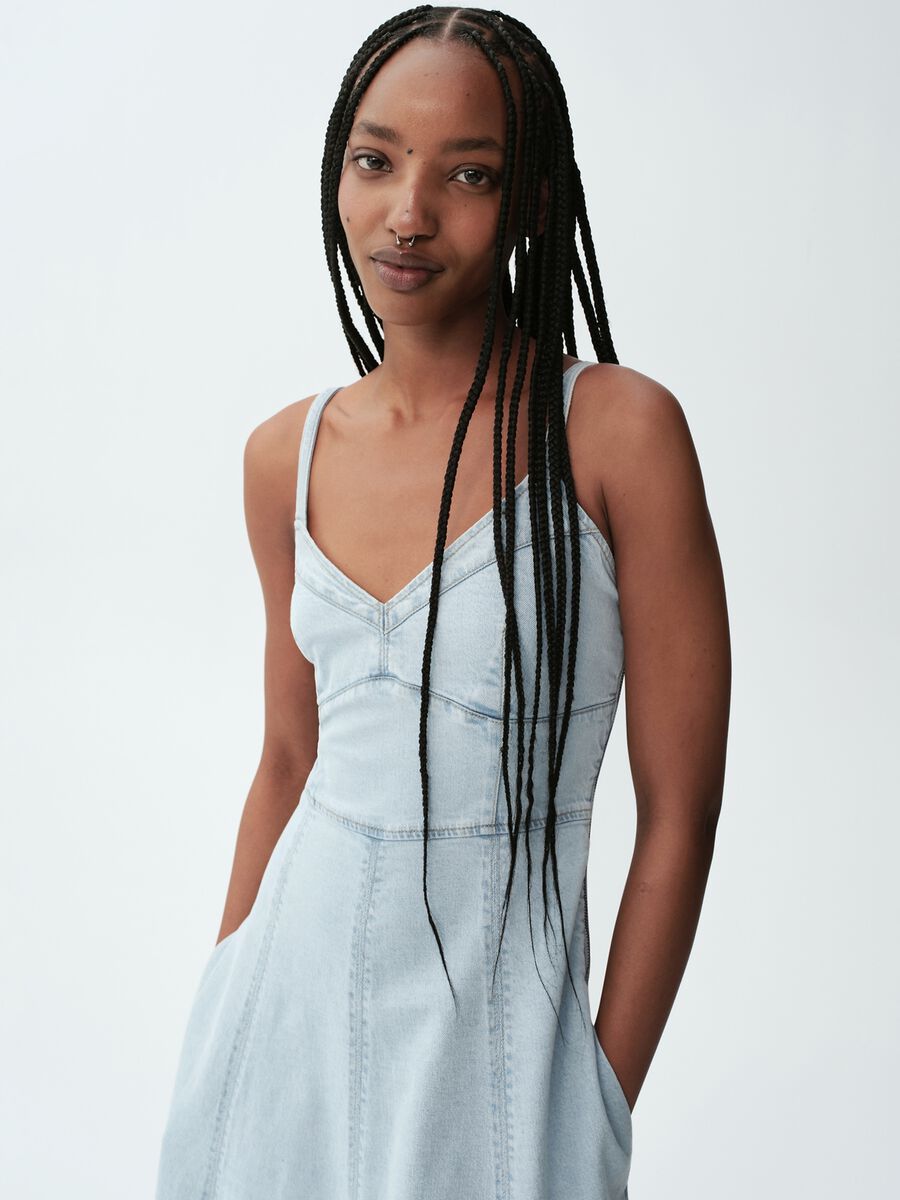 Abito midi in cotone elasticizzato Donna_3