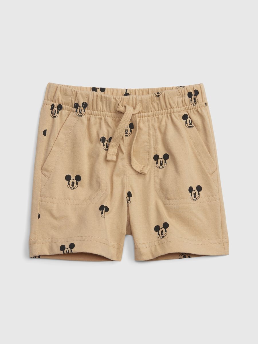Cotton shorts with Disney Mickey Mouse print Newborn Boy_0