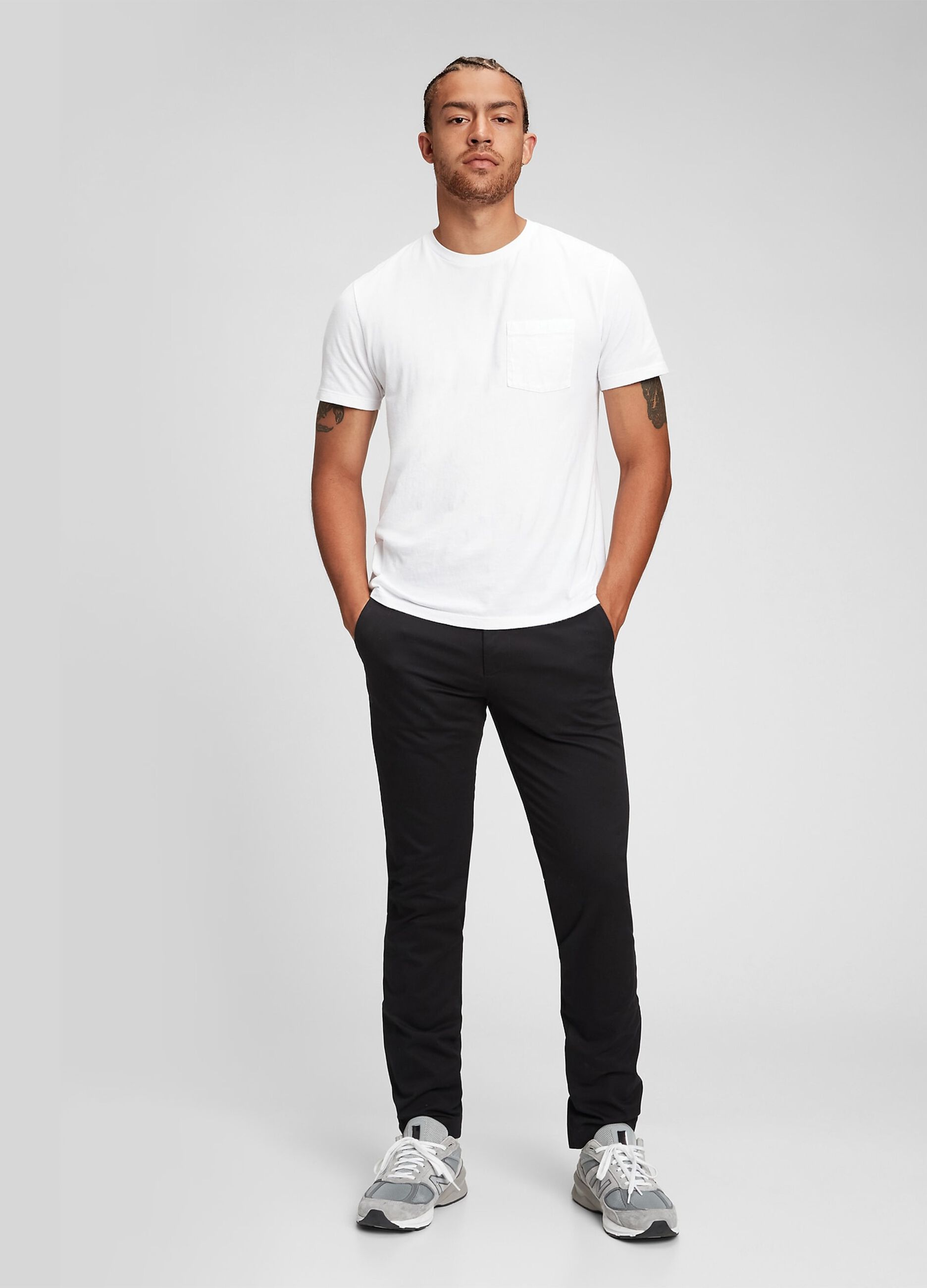 Skinny-fit chino trousers in stretch cotton