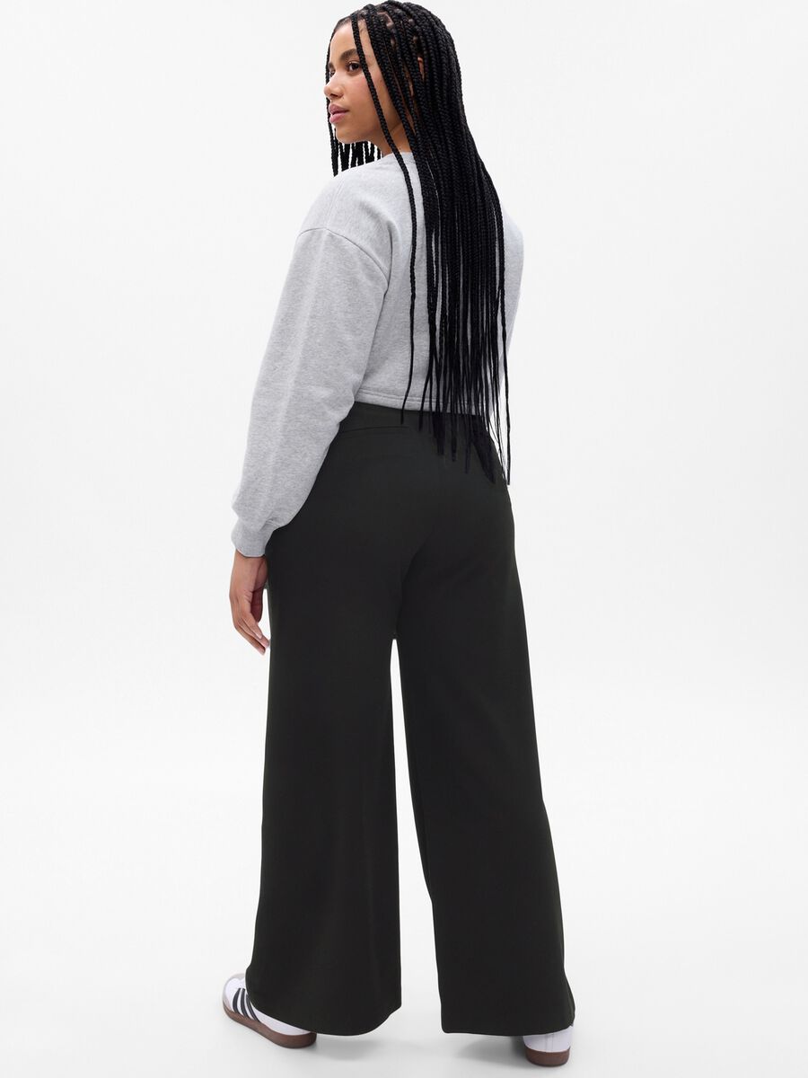 Wide-leg trousers with high waist Woman_4
