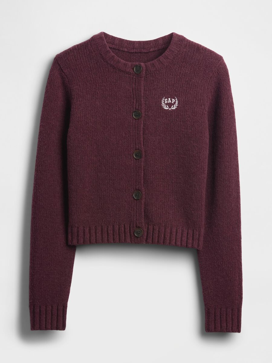 Cardigan viola per bambina in misto cotone Bambina_3