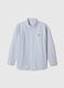 Camicia azzurra elasticizzata in cotone_3
