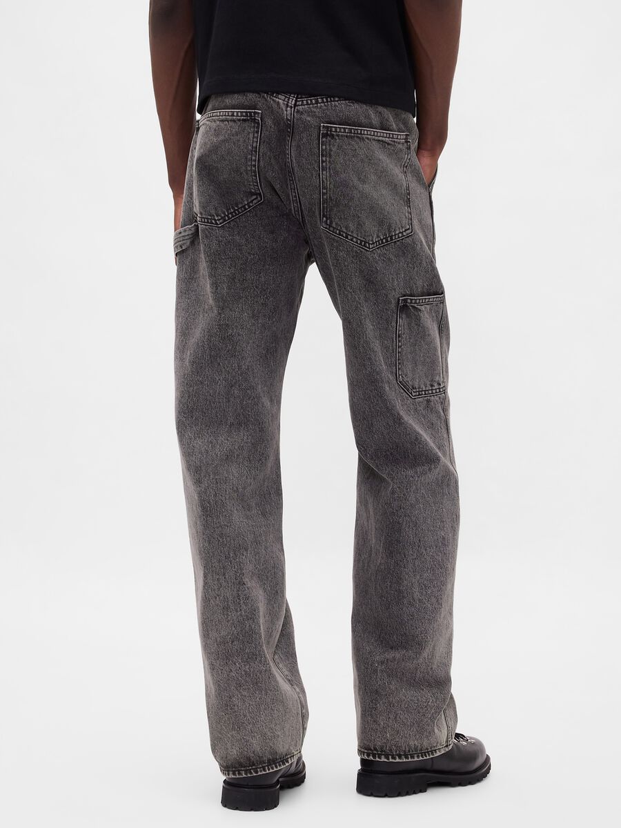 Jeans grigi in puro cotone Uomo_2