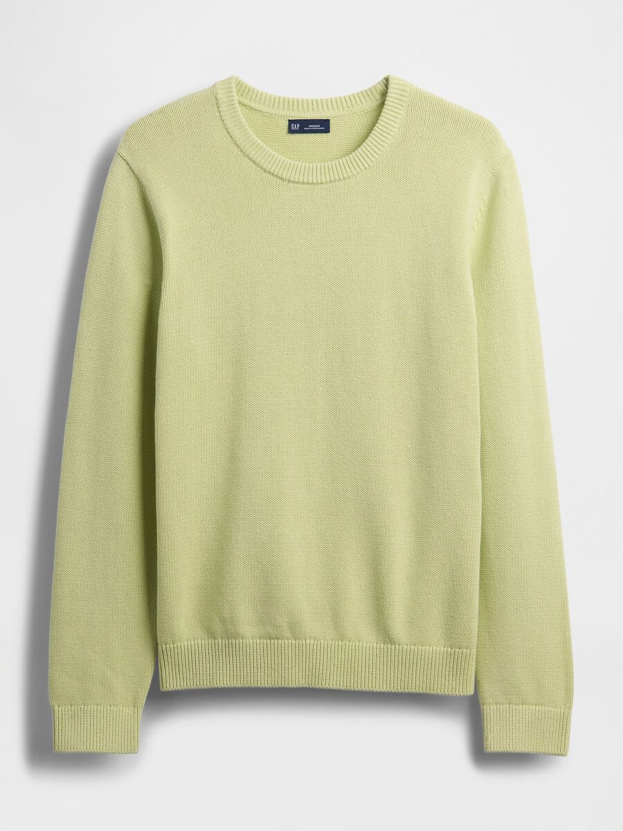 Pullover verde in cotone Uomo_4
