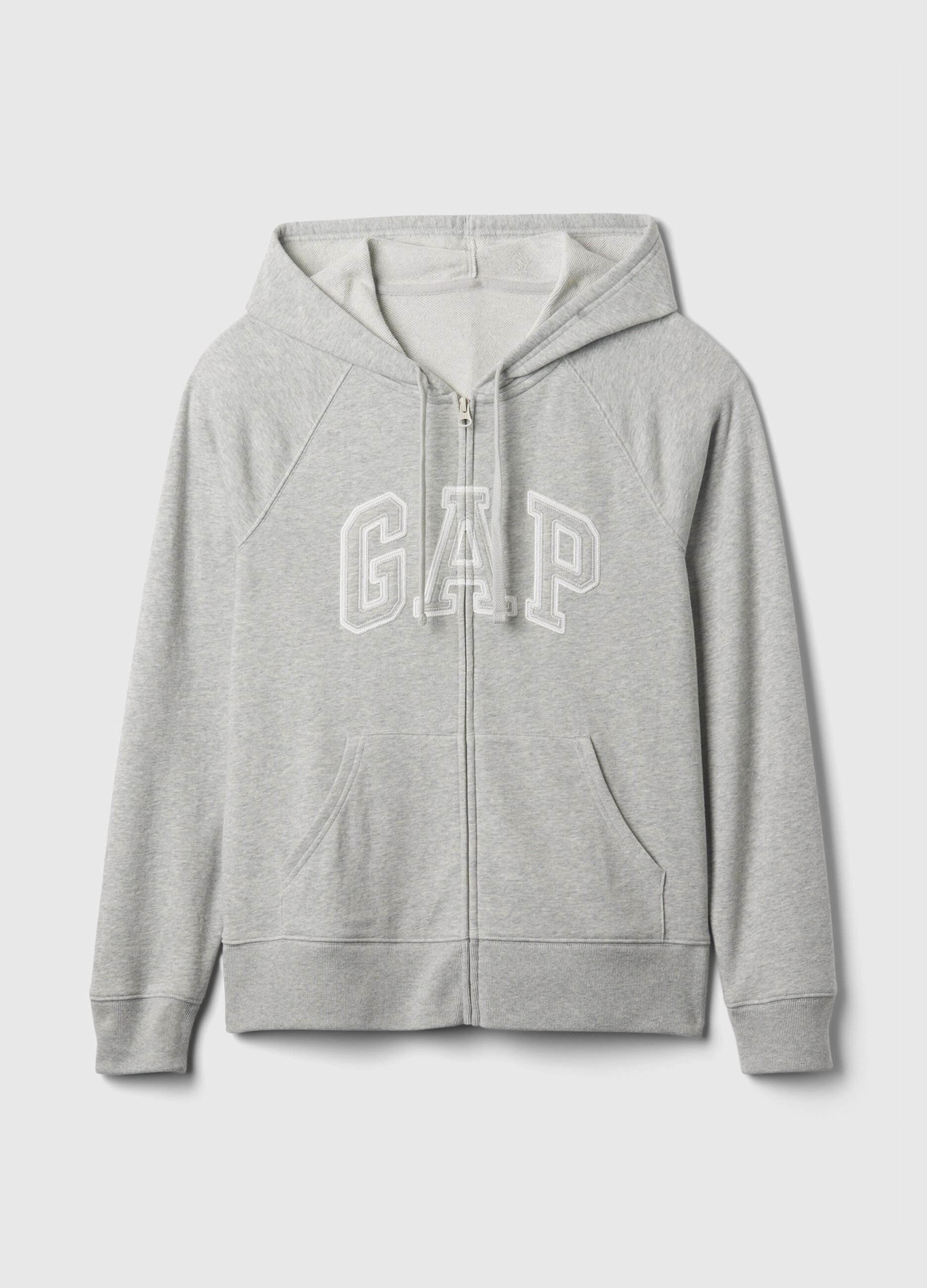 Full-zip in French Terry con ricamo logo_2