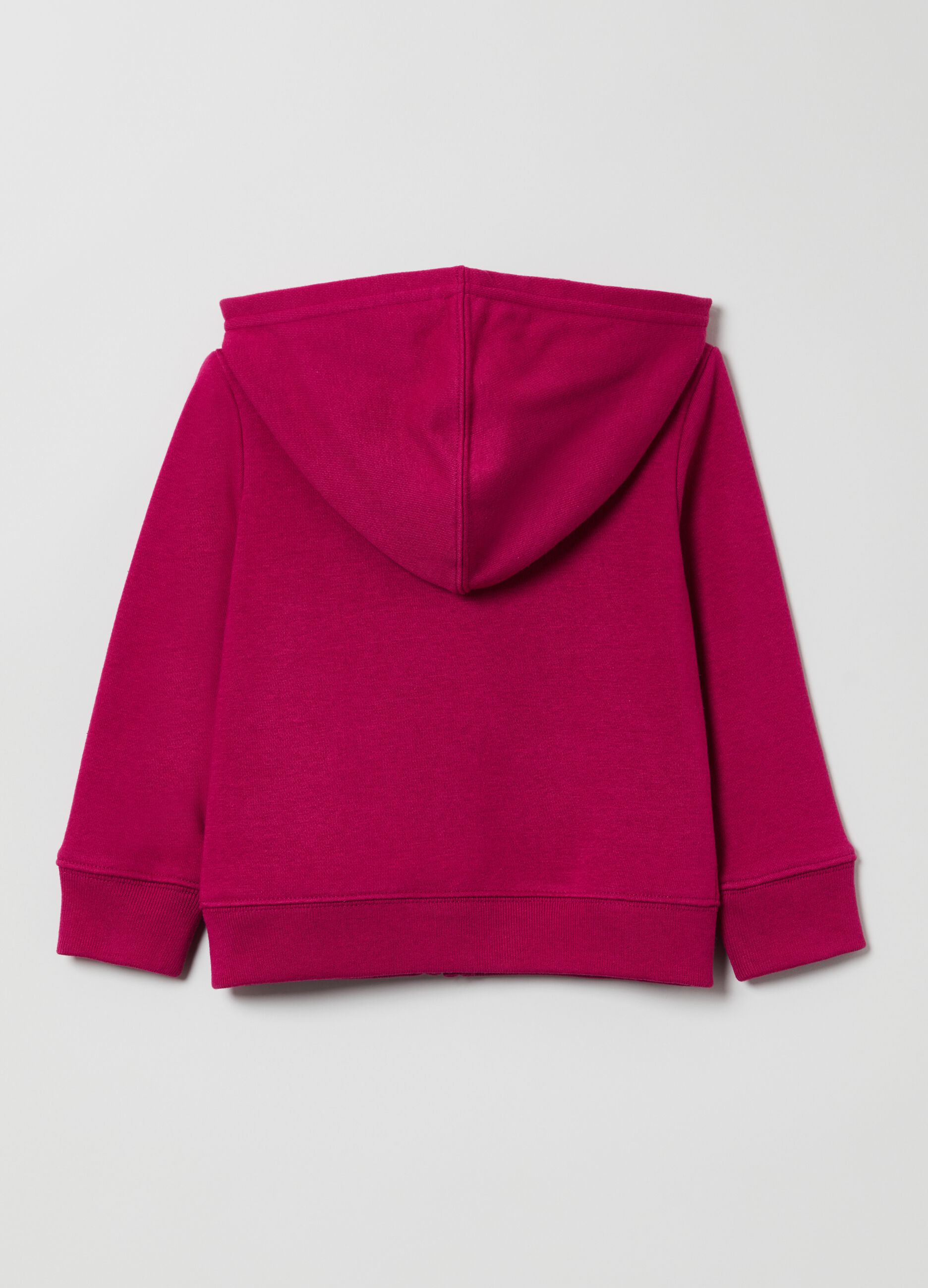 Full-zip in felpa con ricamo logo_1