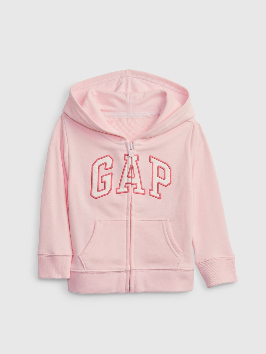 Full-zip con cappuccio e patch logo Bimba_0