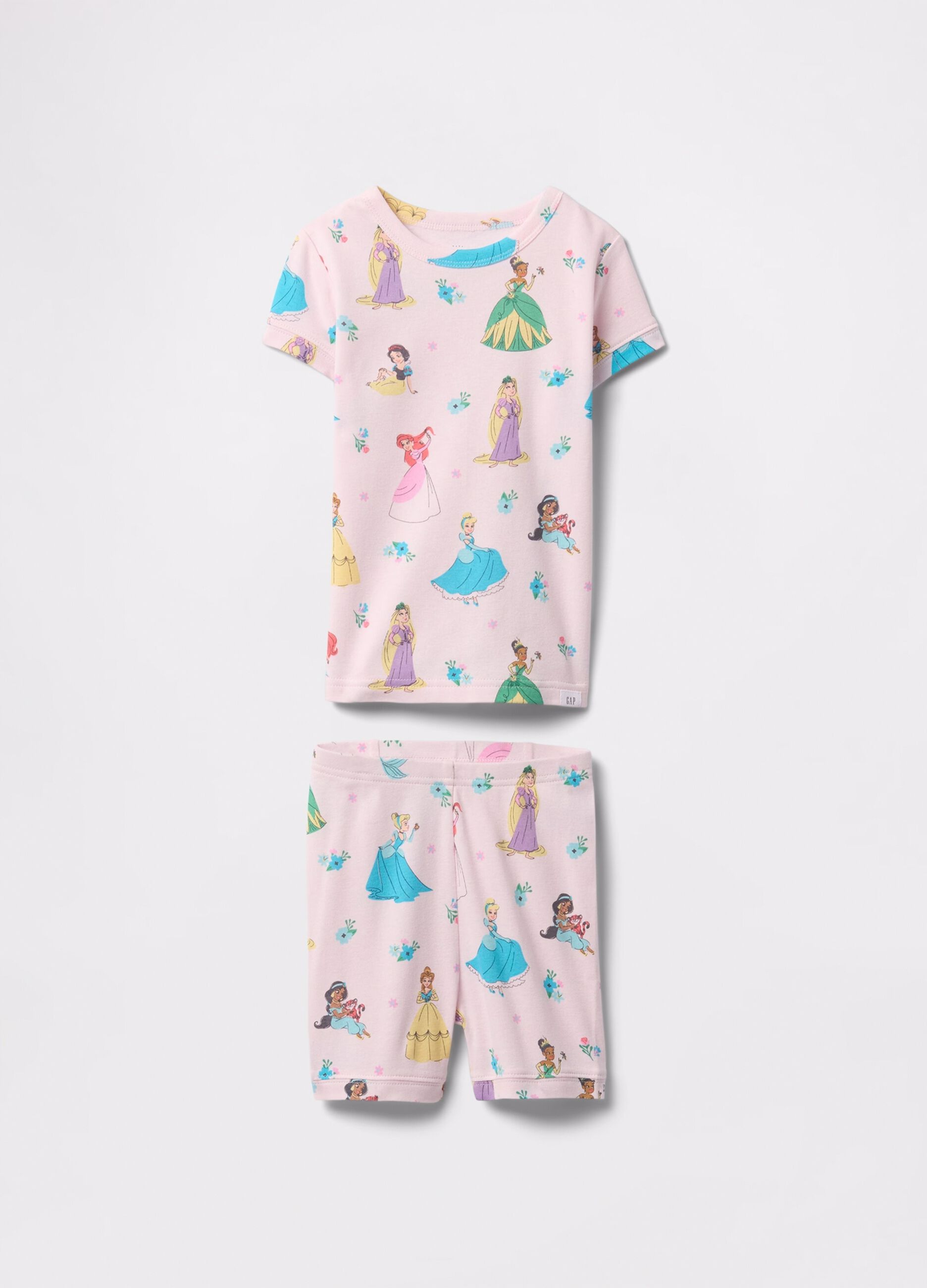 Pigiama rosa in cotone con stampa Principesse