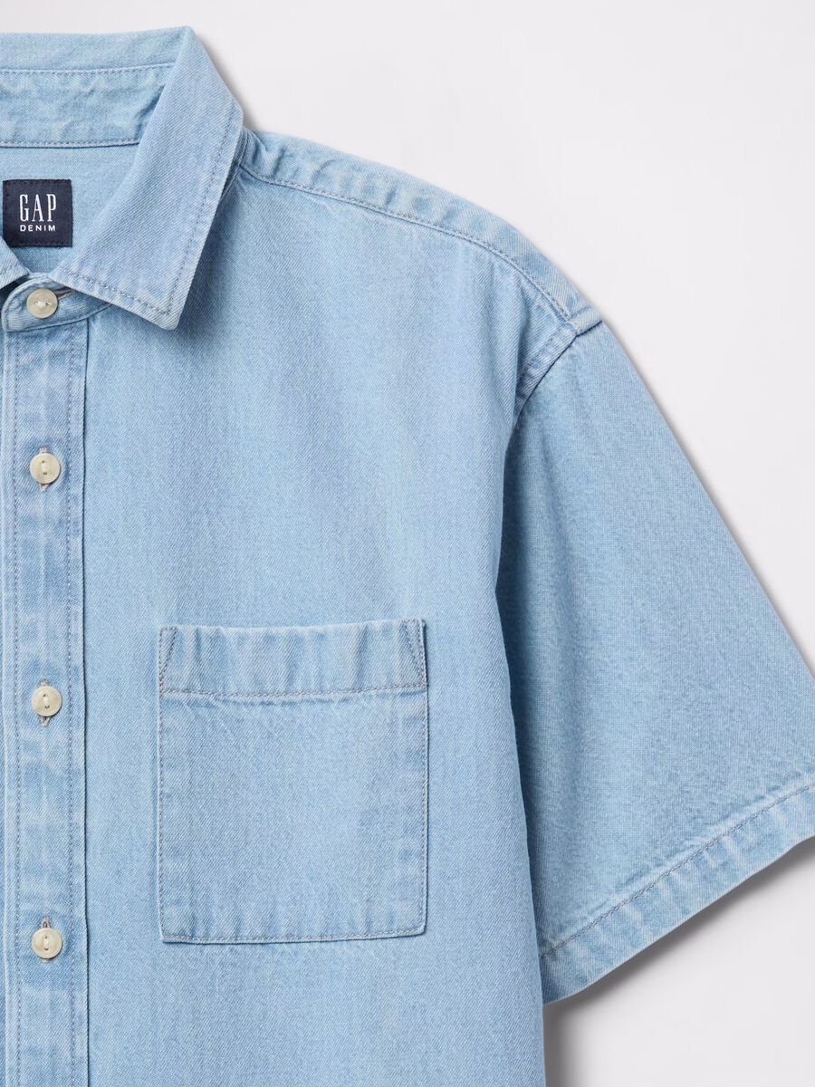 Short-sleeved denim shirt Baby Boy_4