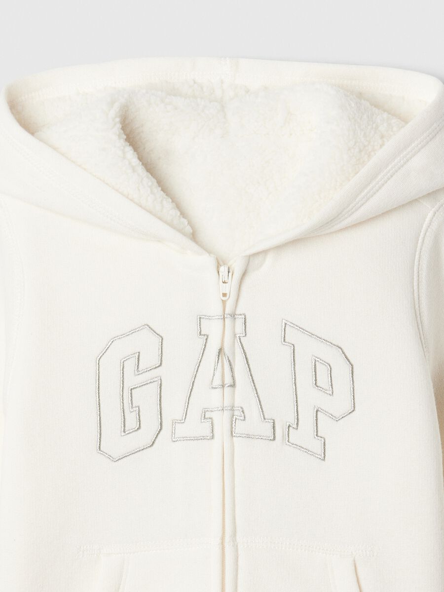 Full-zip con cappuccio interno in sherpa Bimba_2