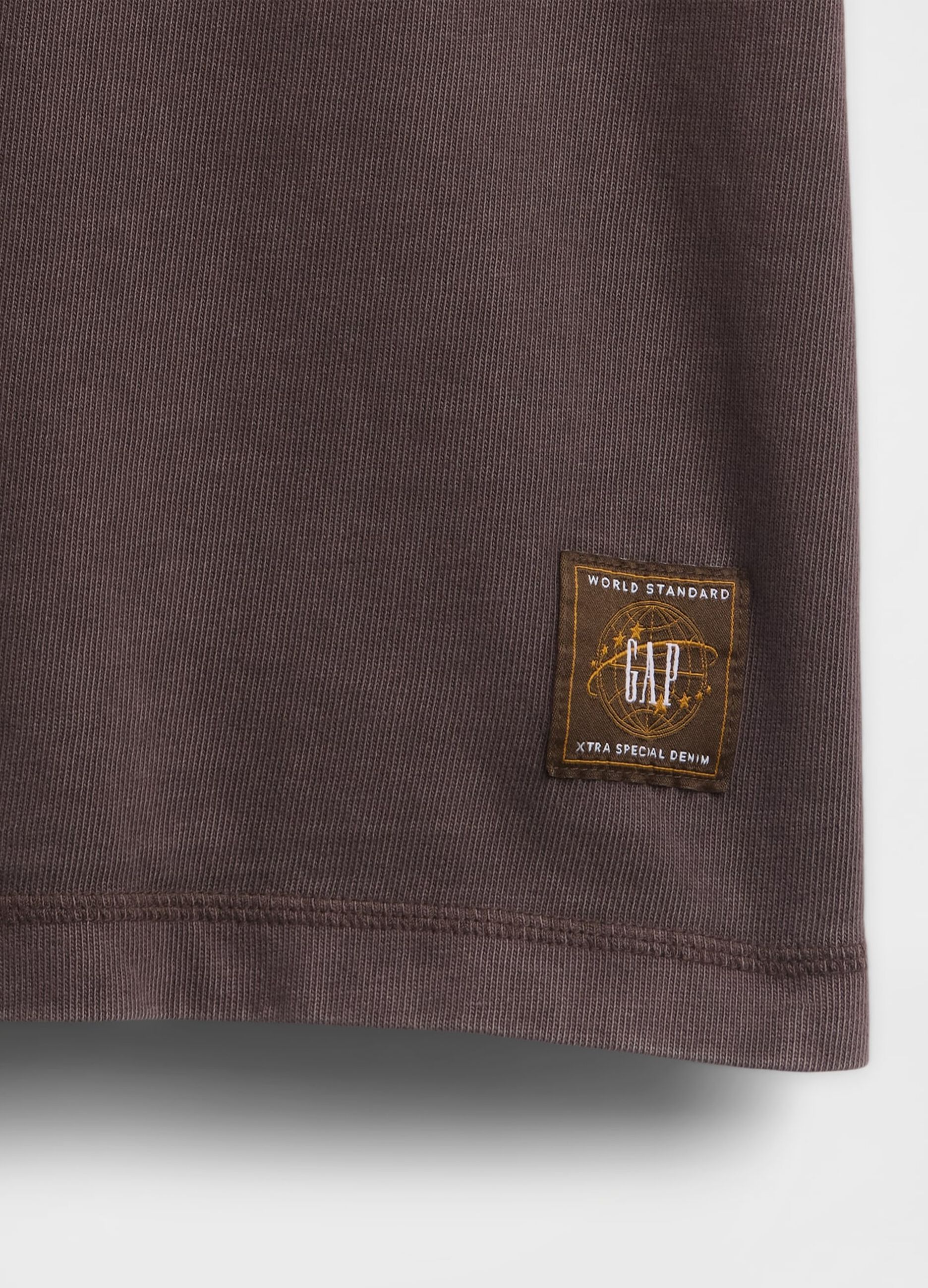 T-shirt marrone in cotone_4