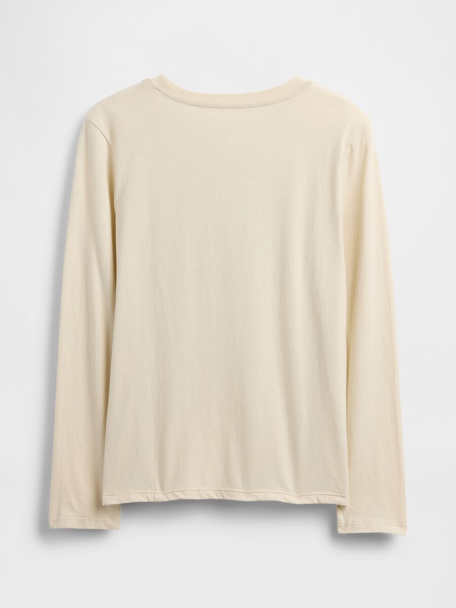 T-shirt a maniche lunghe bianca in cotone Bambino_1