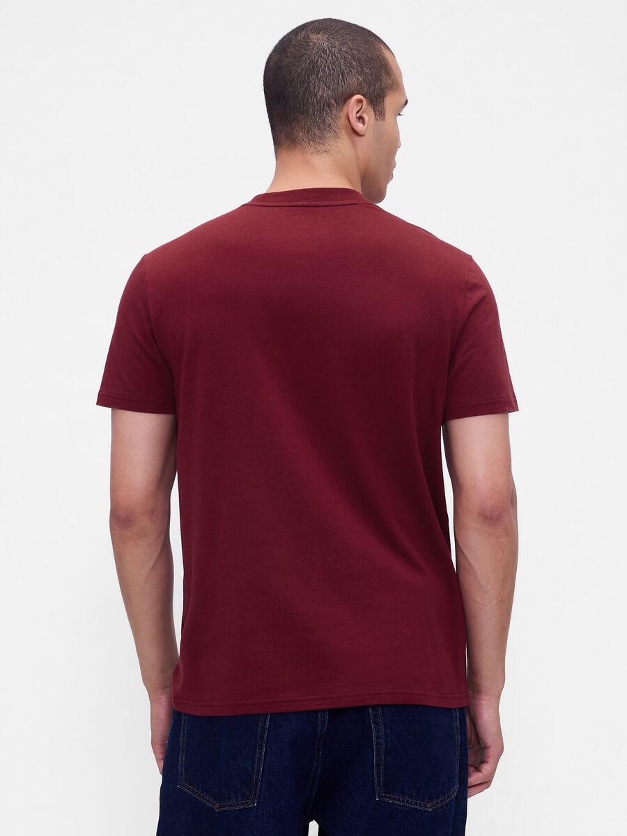 T-shirt rossa in cotone Uomo_1