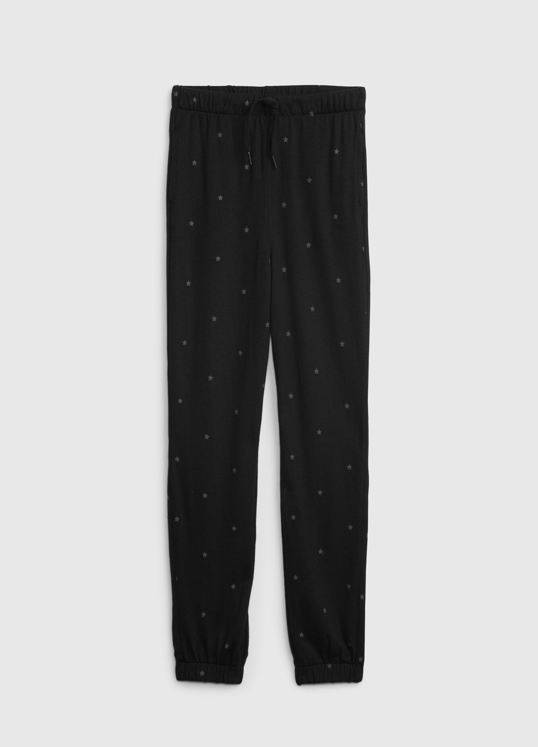 Joggers with all-over stars print
