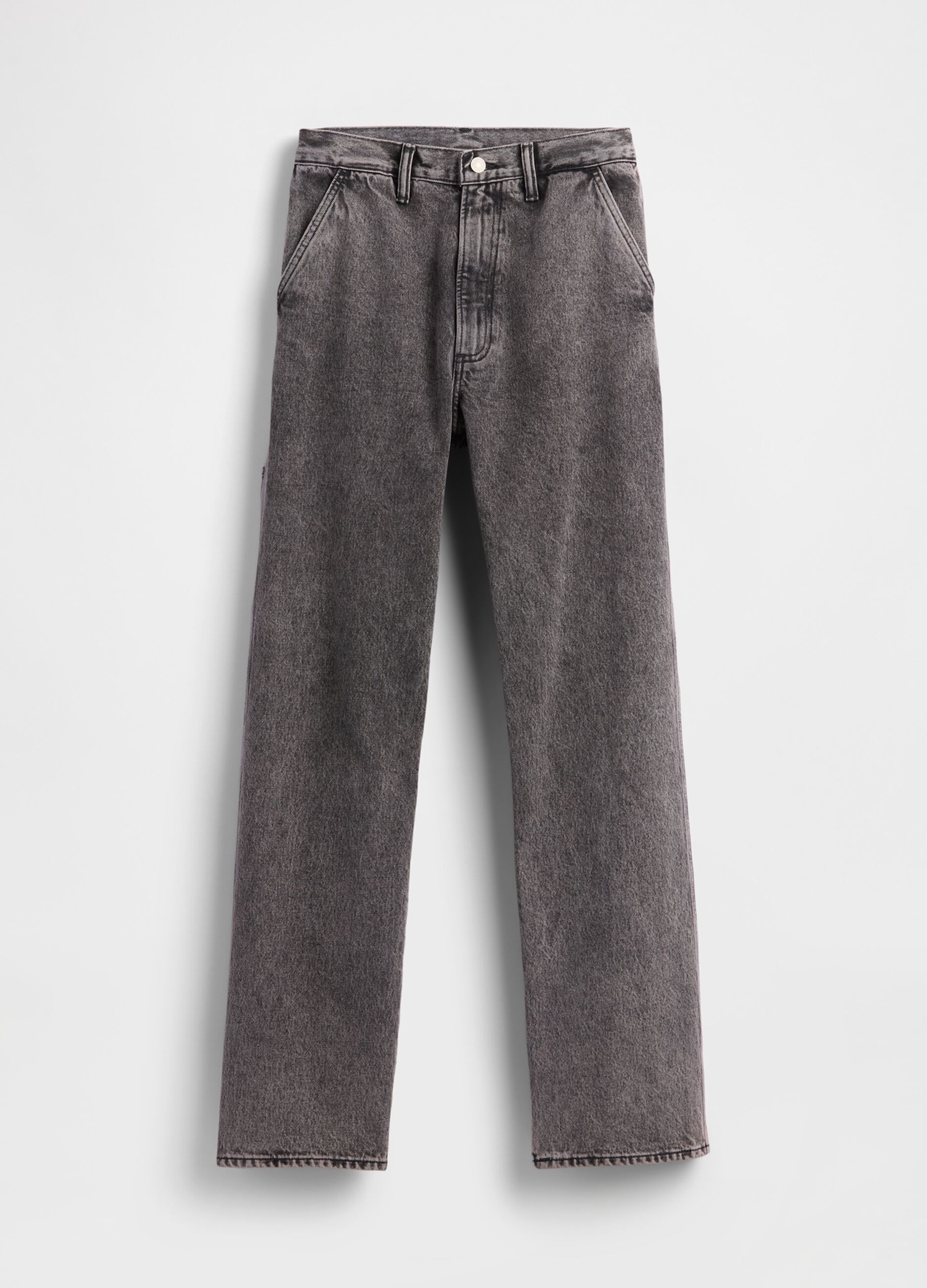 Jeans grigi in puro cotone_4