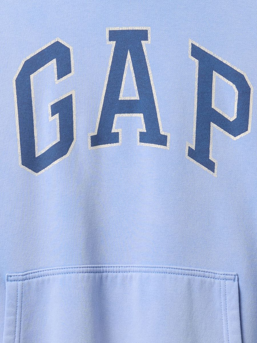 Felpa con cappuccio azzurra GAP Unisex_5
