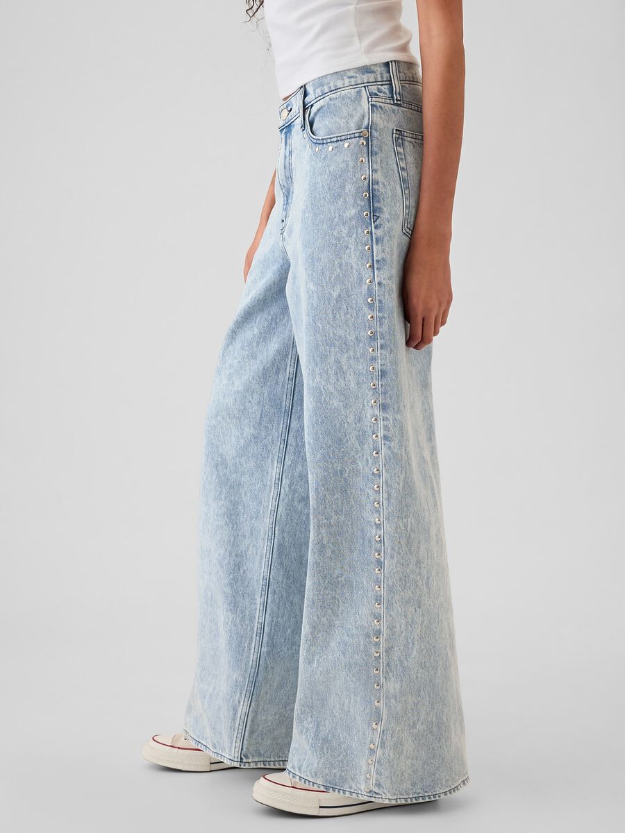 Jeans baggy fit con borchie Donna_3