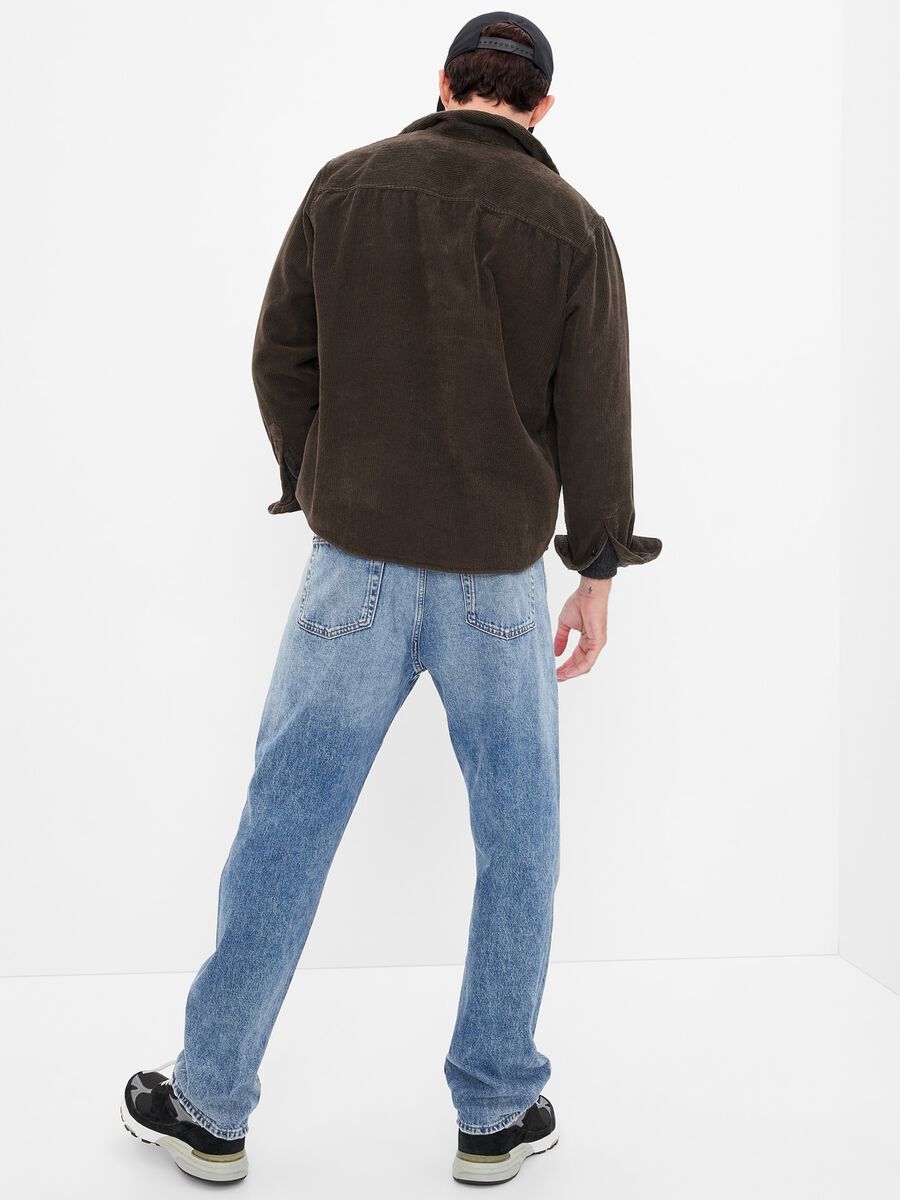 Jeans straight fit in cotone bio Uomo_1