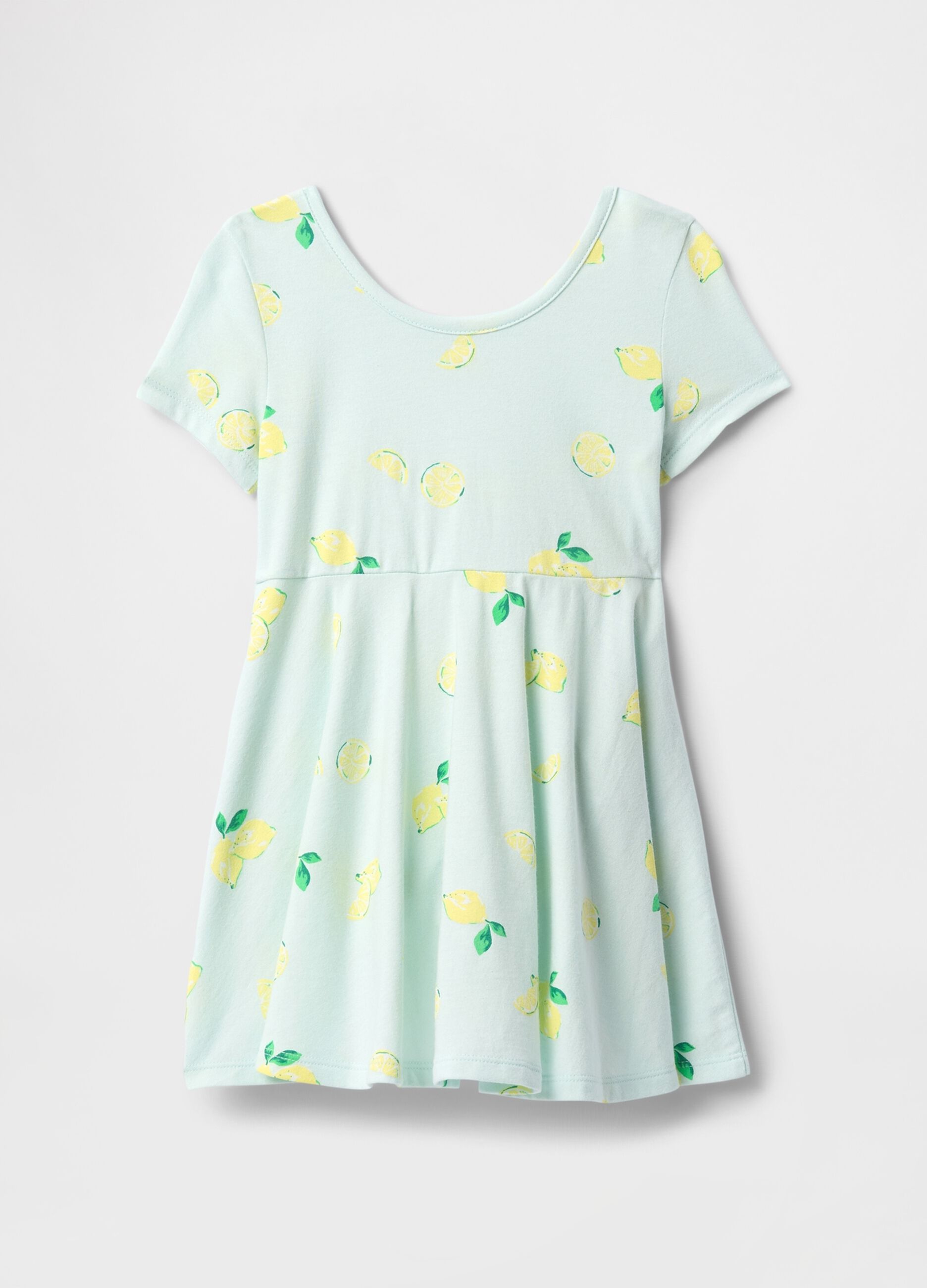 Vestito a fiori con limoni per bambina_1