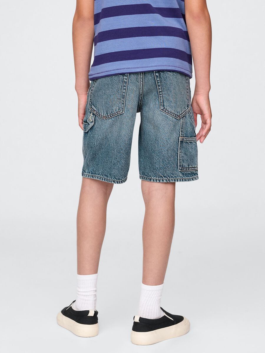 Bermuda in denim lavato con tasche Boy_2
