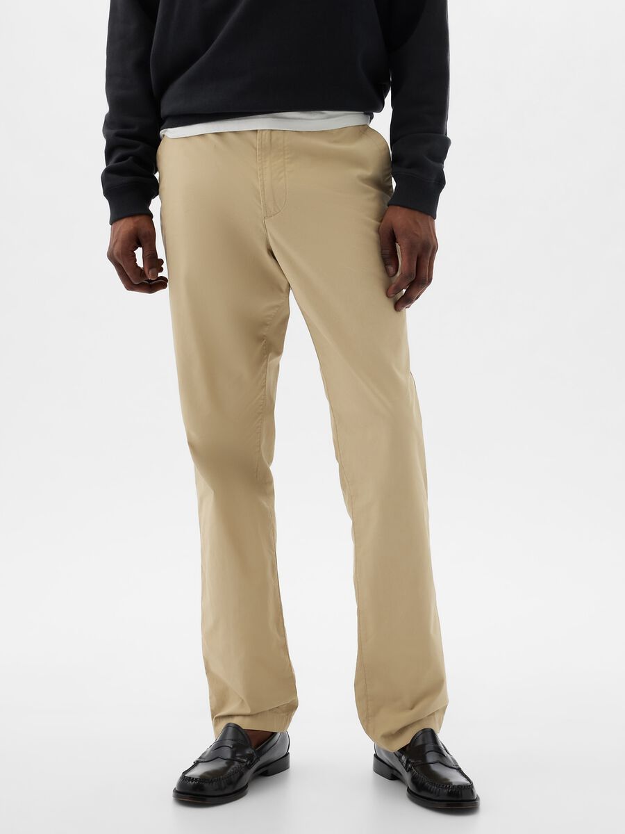 Chino trousers in poplin Man_2