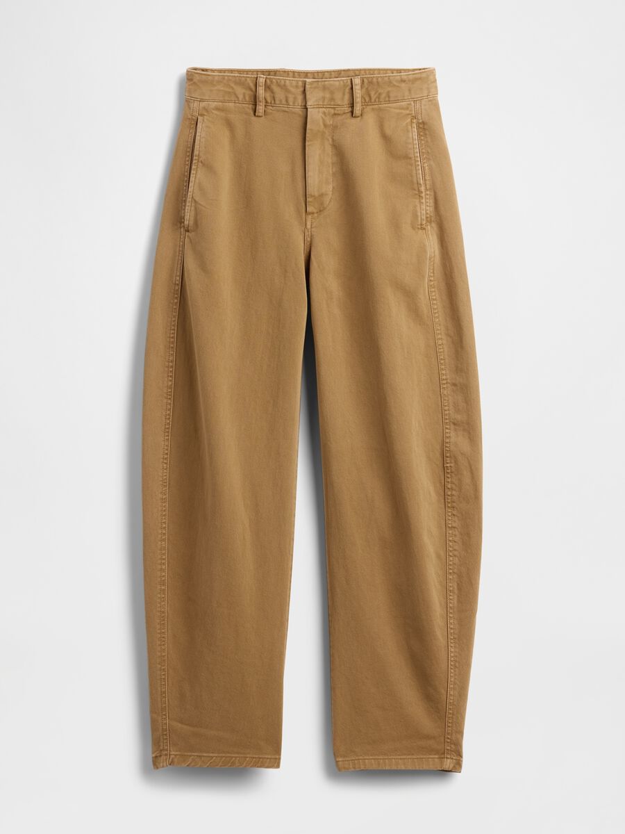 Brown Cotton Trousers Woman_6