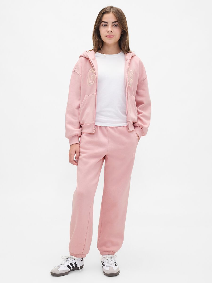 Active Pink Cotton Blend Trousers Girl_0