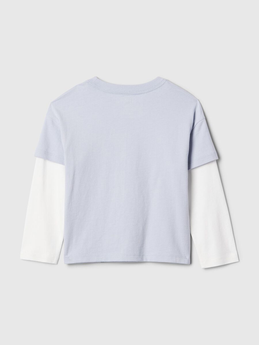 T-shirt in cotone con stampa Topolino Bimbo_1