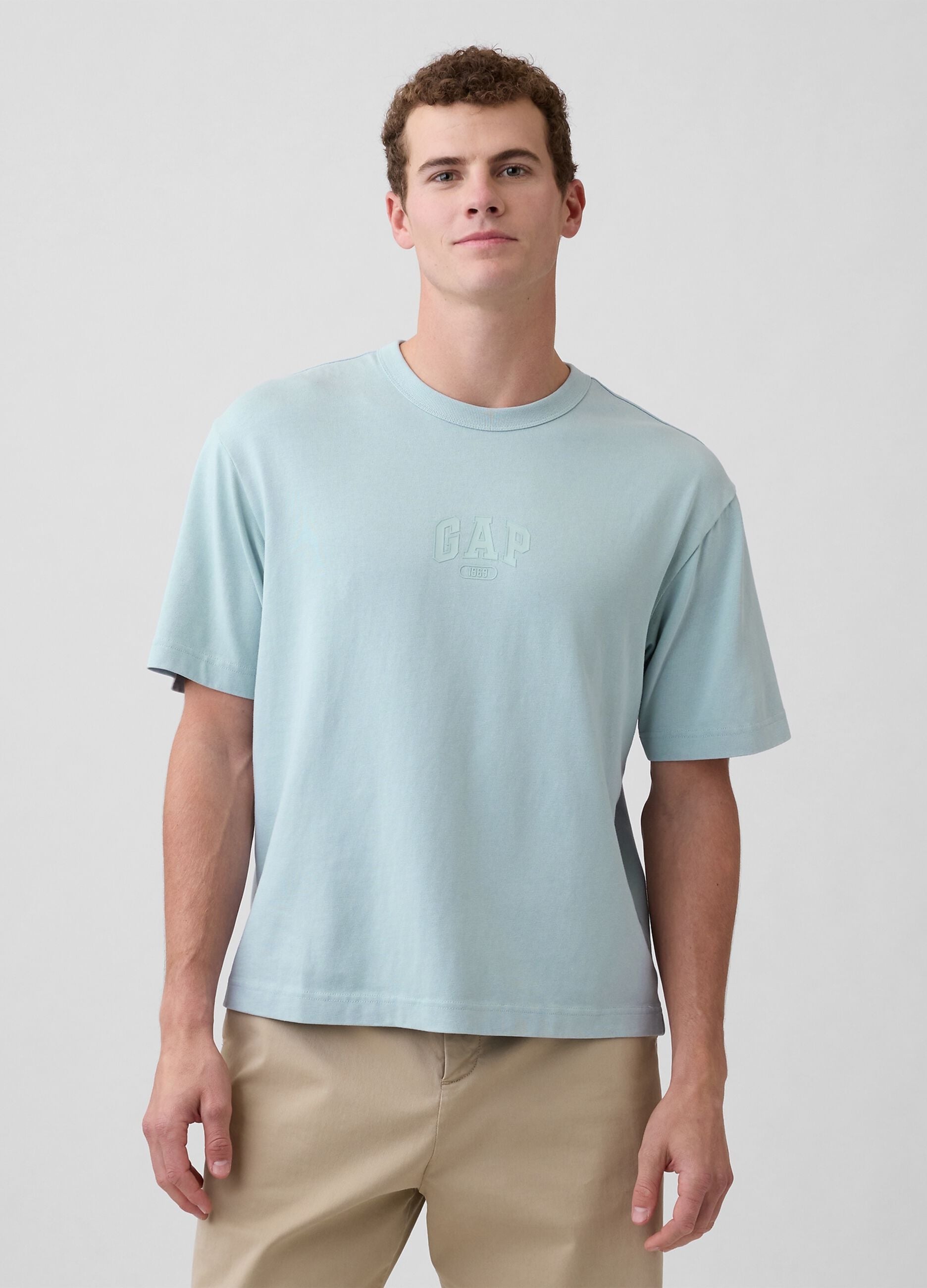 T-shirt in puro cotone a maniche corte con logo GAP