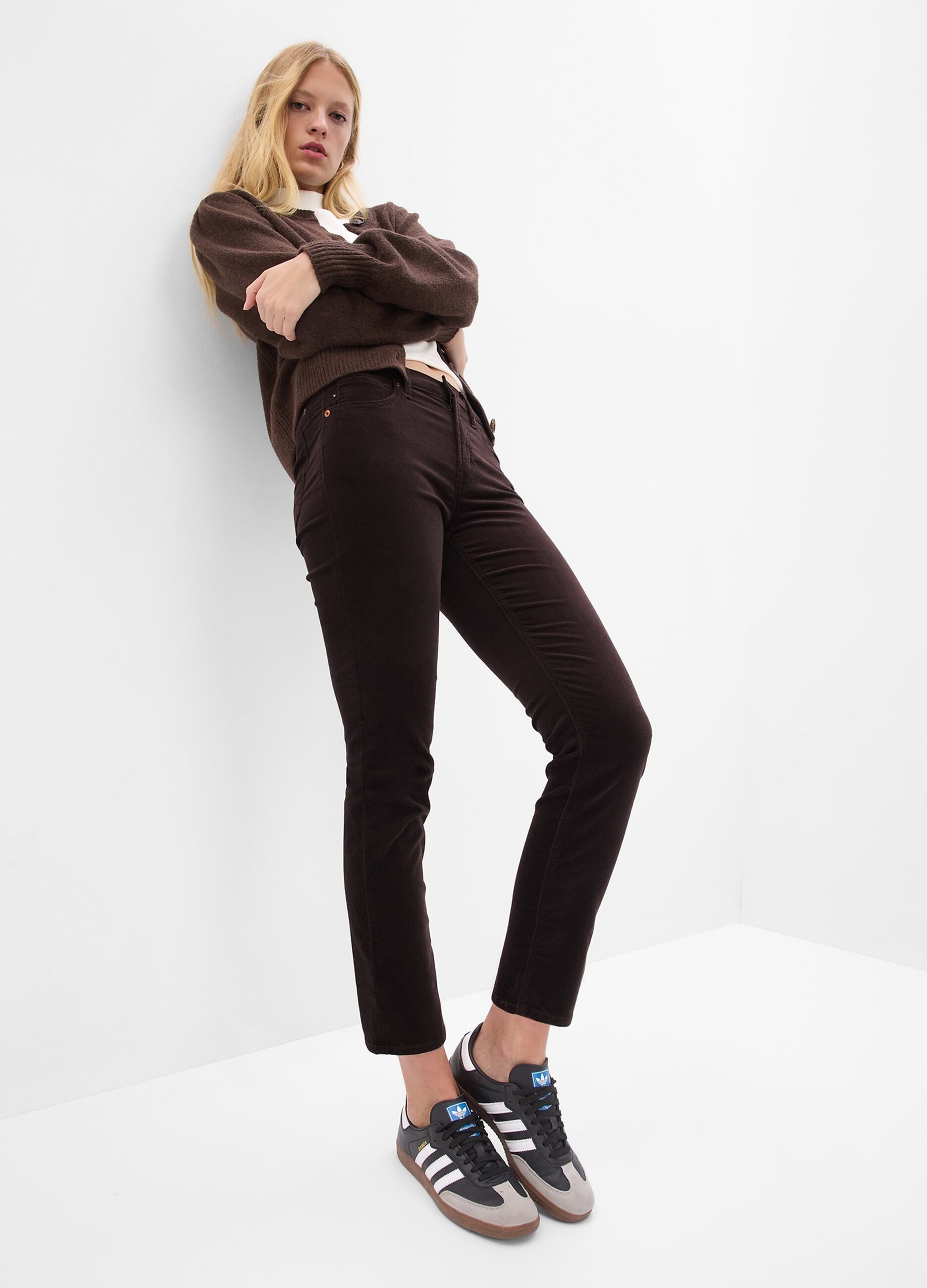 Stretch cigarette trousers