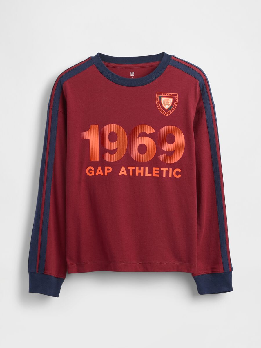 Red Cotton Long Sleeve Shirt Boy_0