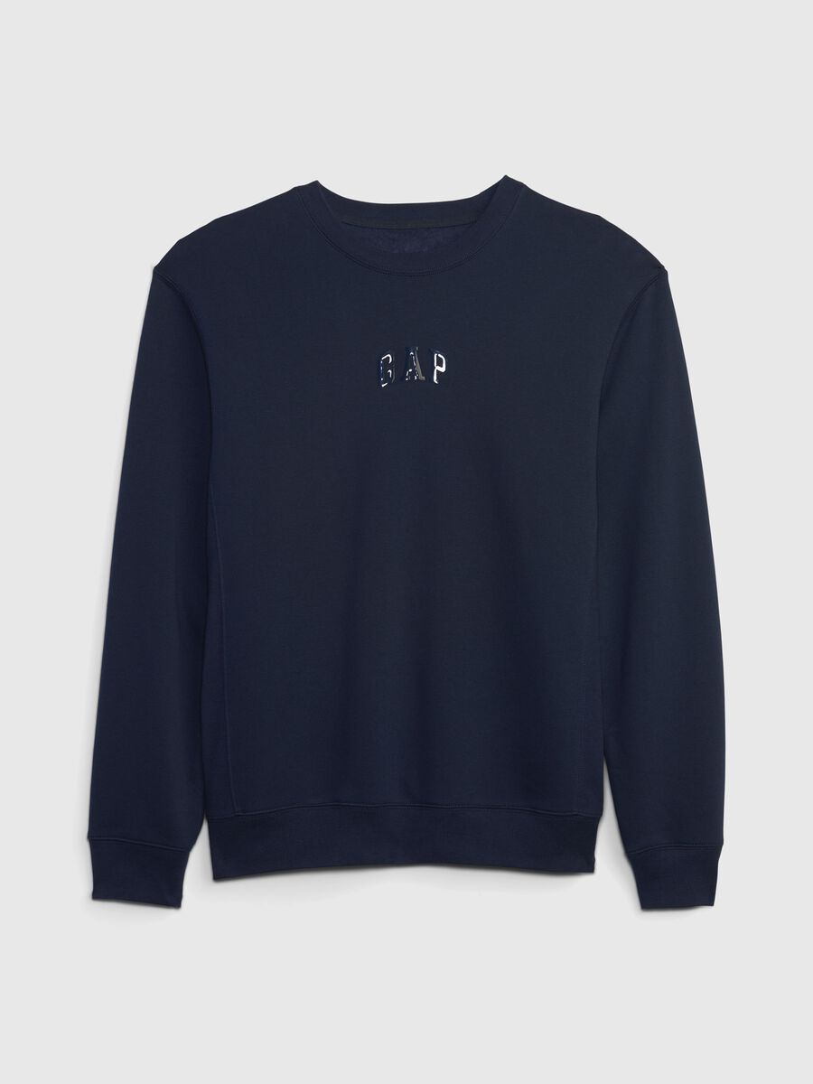 Sweatshirt with round neck and glossy-effect logo print Man_3
