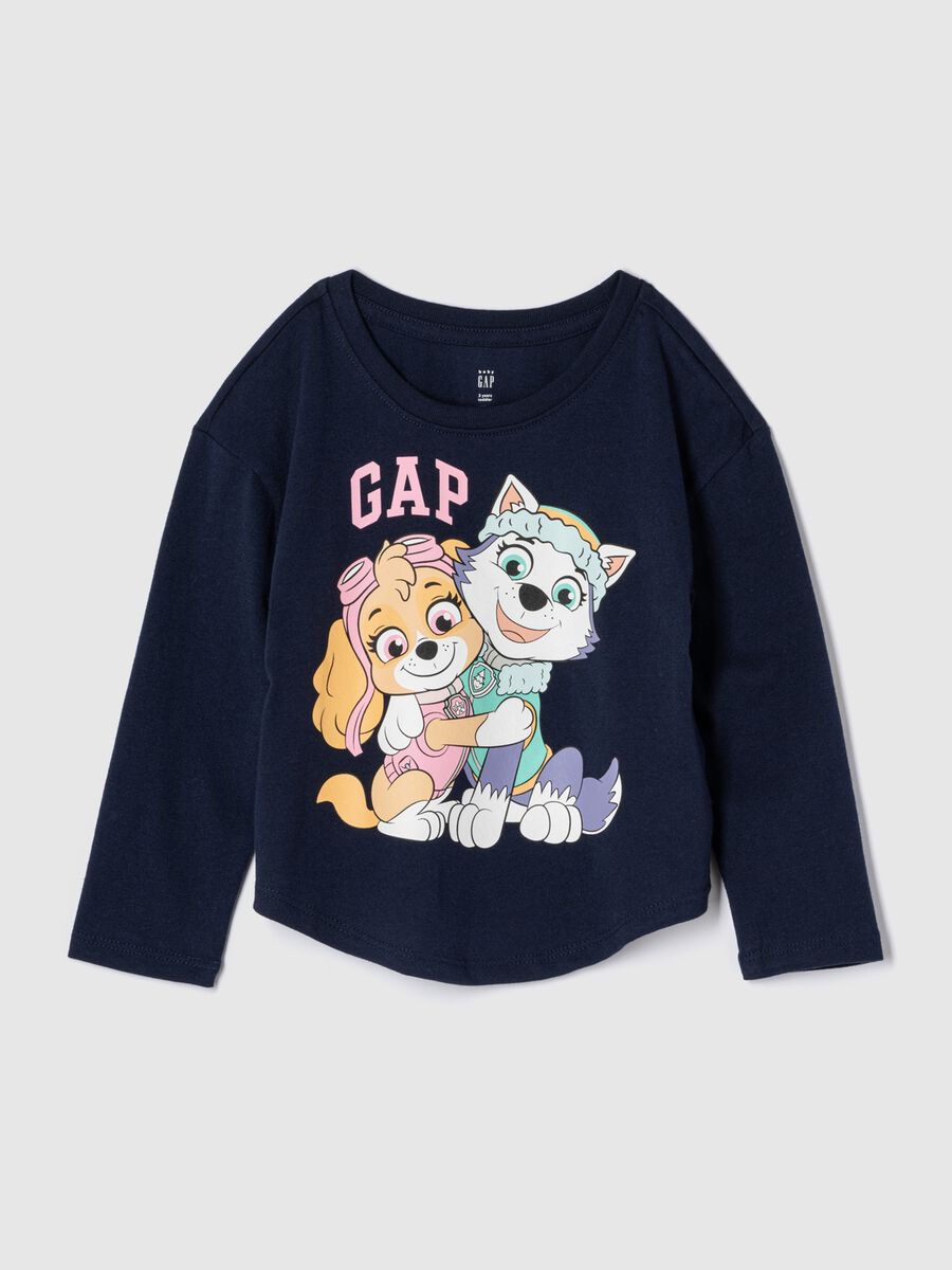 T-shirt a maniche lunghe stampa Paw Patrol Bimba_0