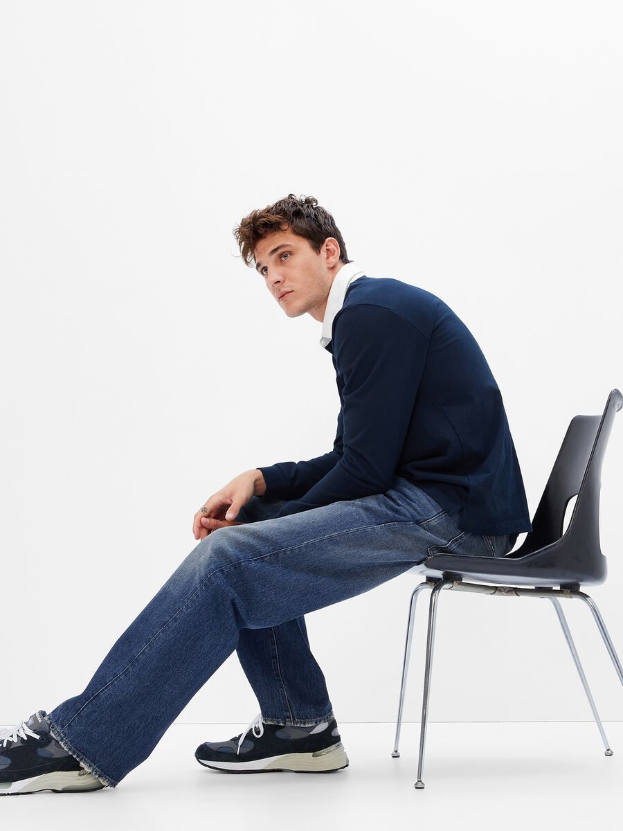 Jeans loose fit con vita media Uomo_0