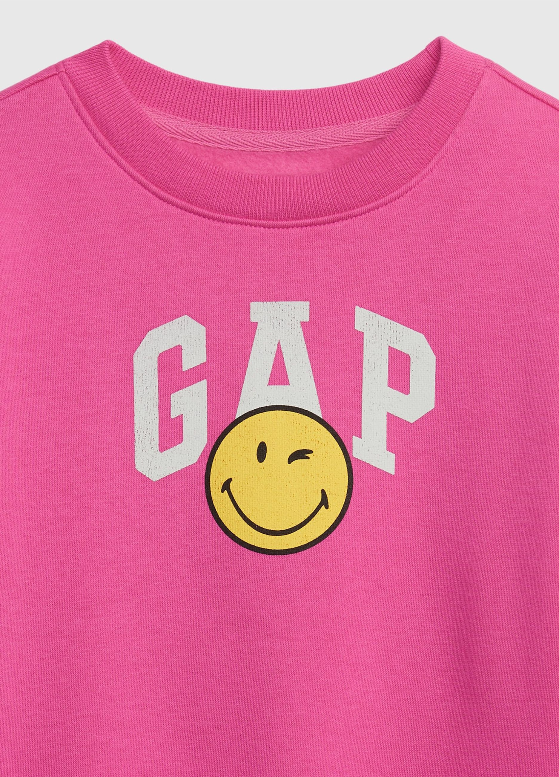 Abito felpa con stampa Smiley® e logo_2