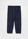 Pantaloni in misto cotone con logo_1
