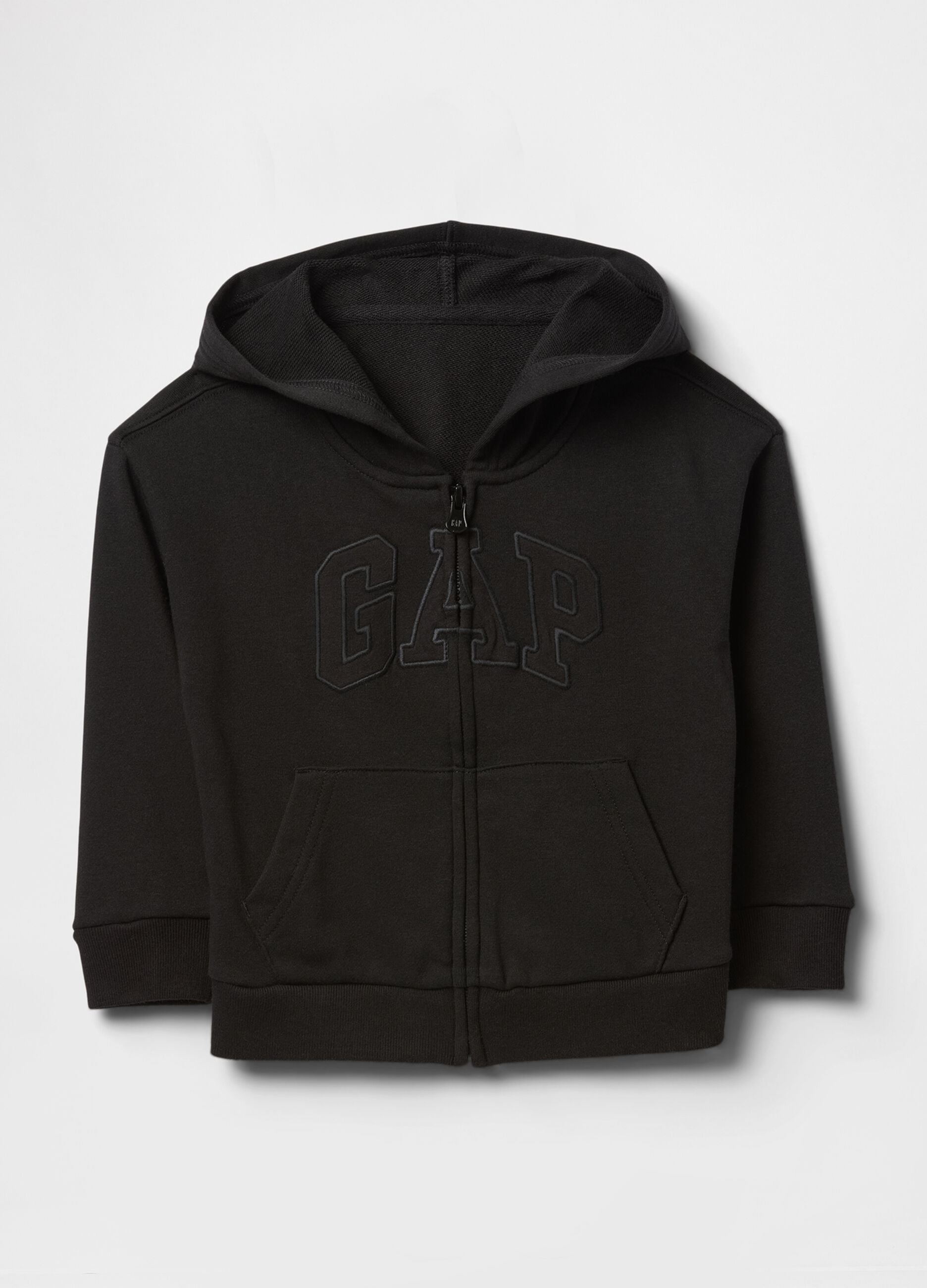 Felpa con logo GAP, cappuccio e zip in misto cotone