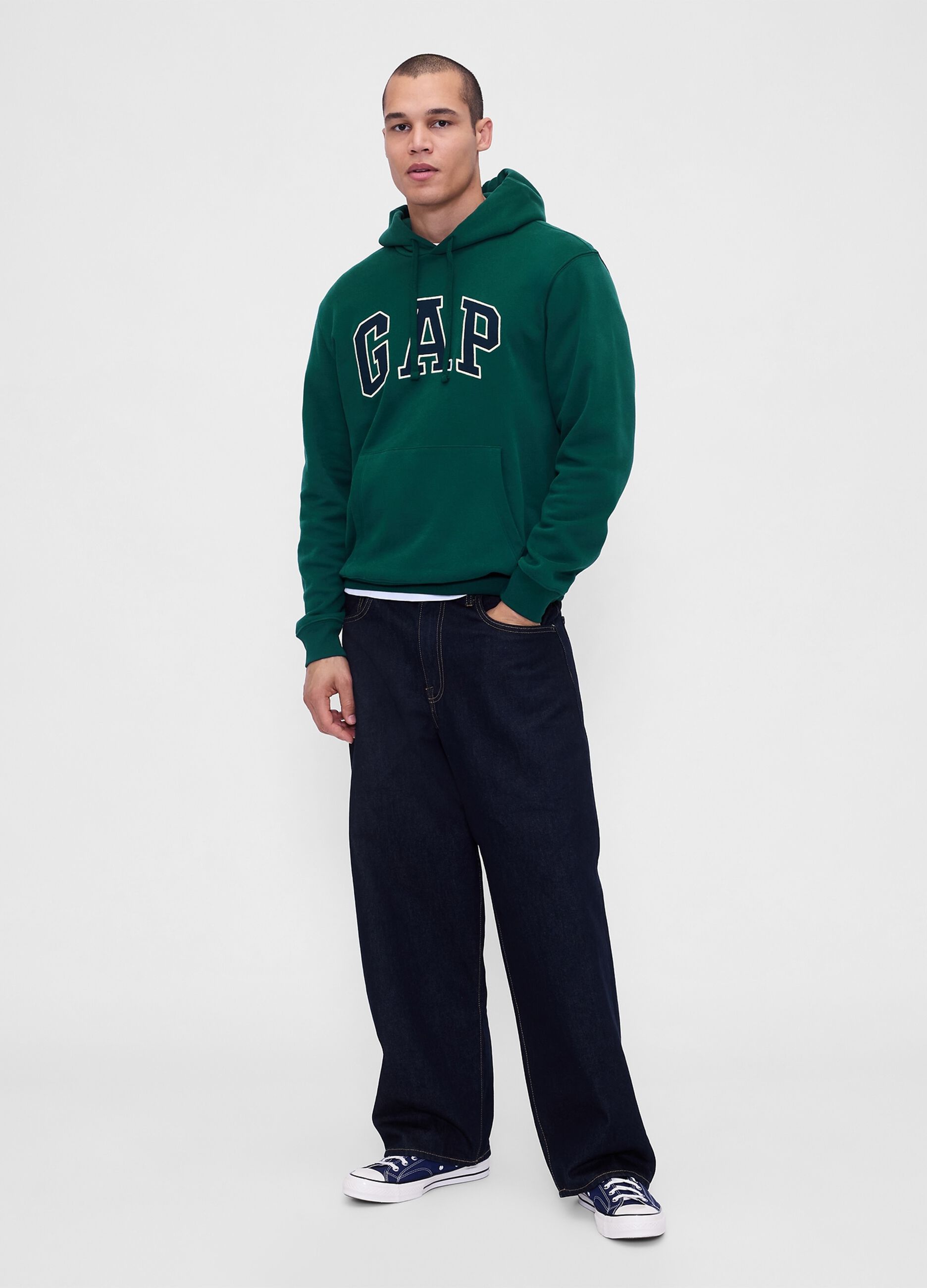 Felpa con cappuccio e logo