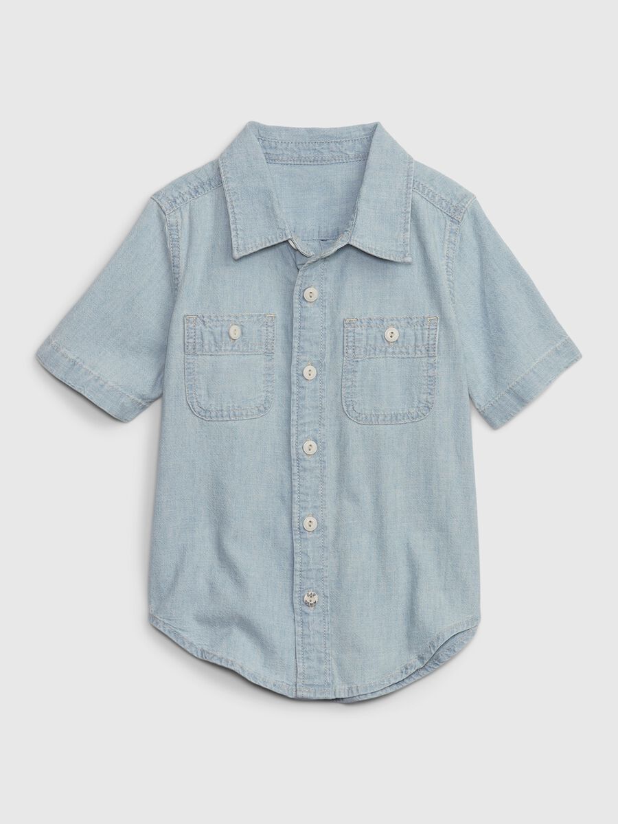 Denim shirt with pockets Toddler Boy_0