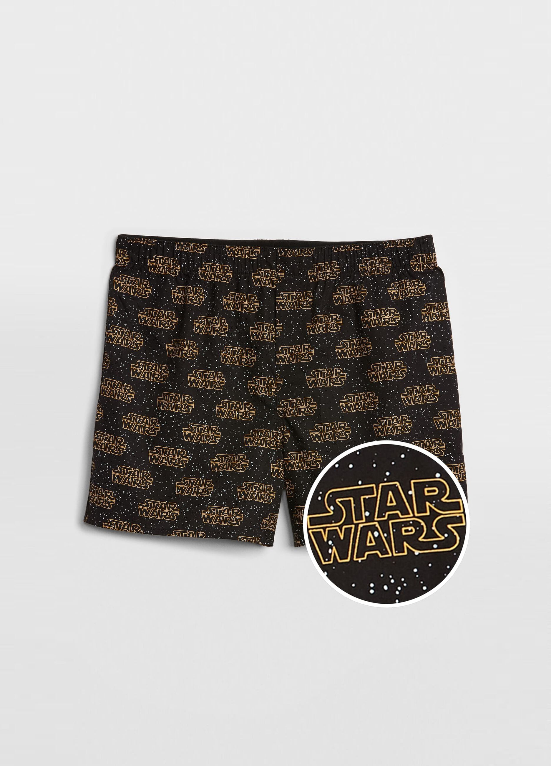 Cotton boxer shorts with Star Wars print