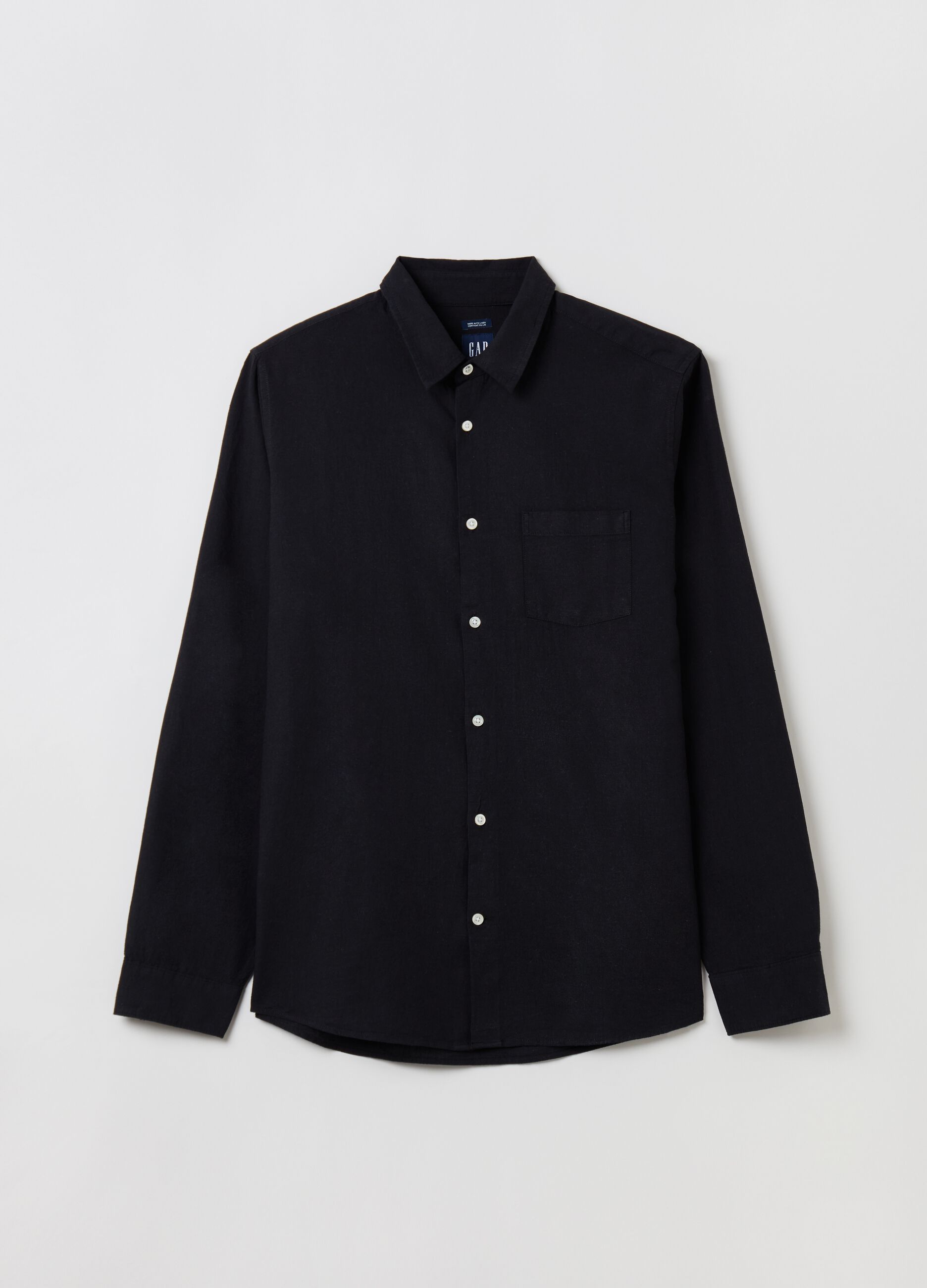 Linen and cotton shirt with pocket_1