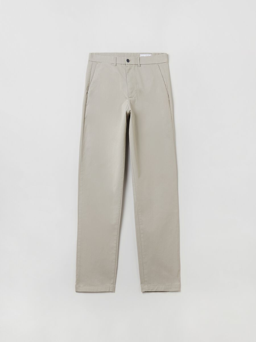 Pantaloni chino in cotone stretch Uomo_1