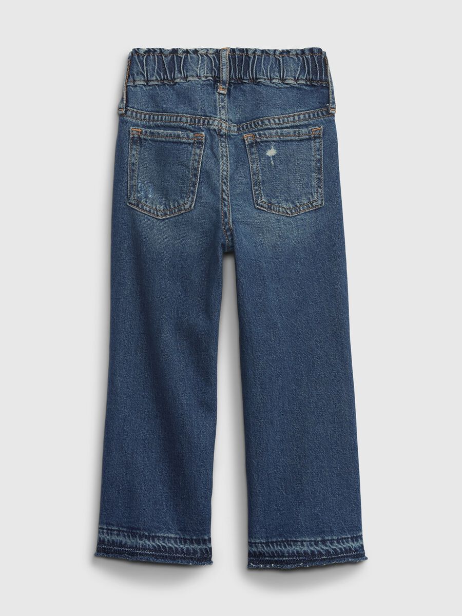 Jeans flare fit con abrasioni Neonato_1