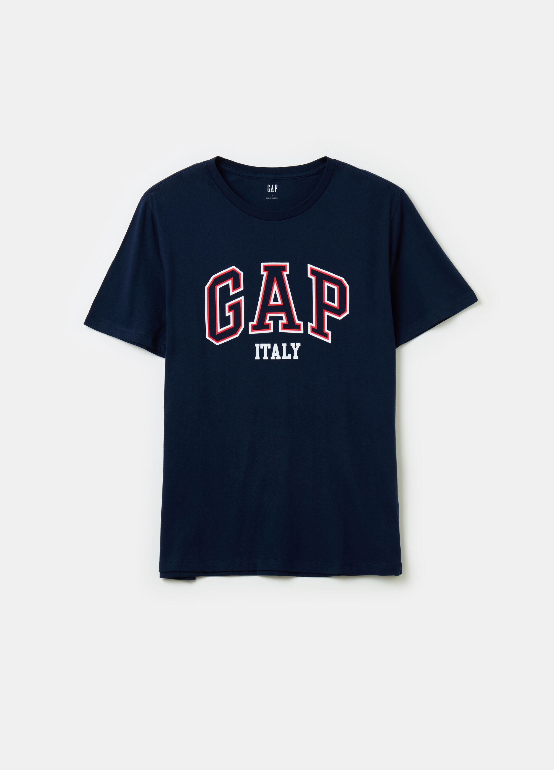 T-shirt con stampa logo e lettering