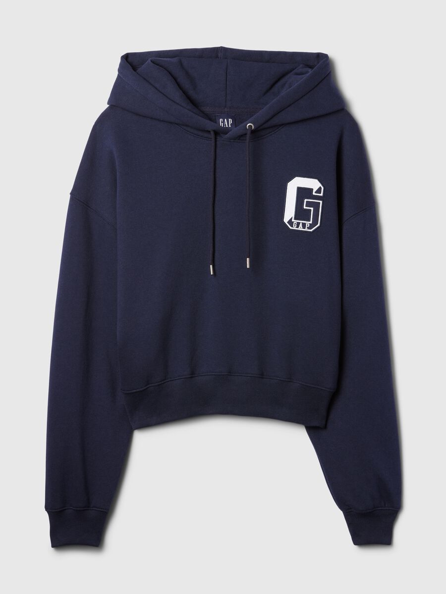 Oversized sweatshirt with hood and logo Woman_3