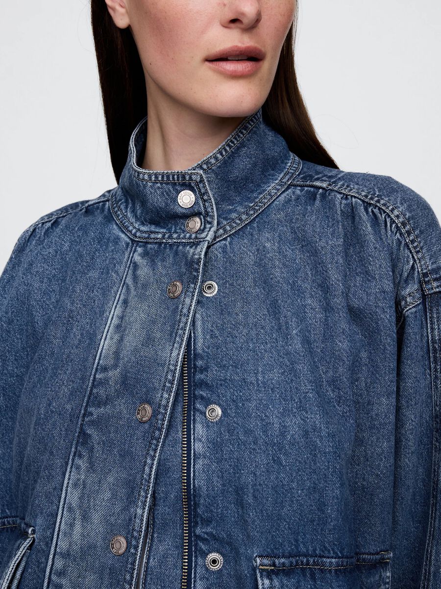 Giacca denim blu Gap Donna_3