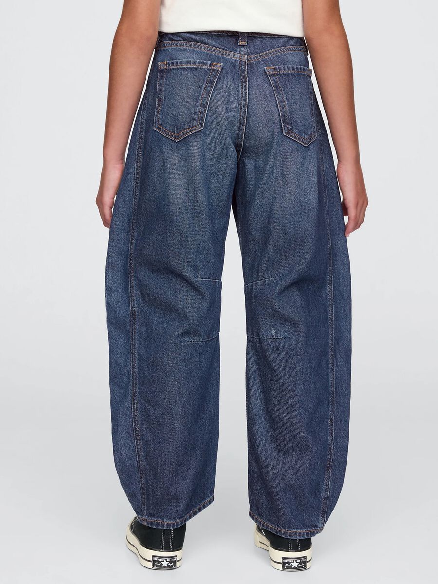 Jeans in denim a gamba larga per bambina Bambina_2